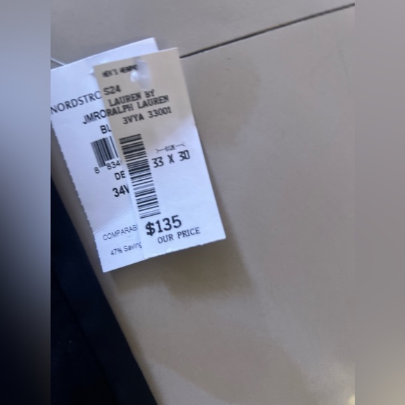 Calvin Klein Size 34W 30L STRAIGHT FIT New Pants black pockets men - Picture 6 of 16